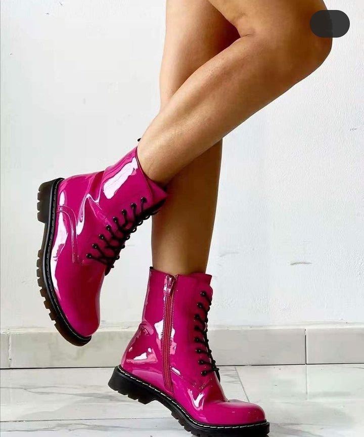 Stivaletto in vernice - Fucsia - Level Stores