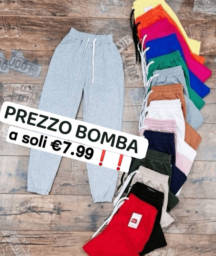 Pantalone ginnico di cotone（New） - Nero - Level Stores