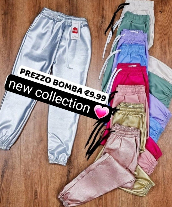 Pantalone in ecopelle - Oro - Level Stores