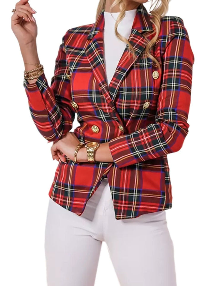Giacca con fantasia scozzese Lina - Scozzese rosso - Level Stores