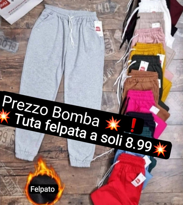 Pantalone ginnico Felpato - Nero felpato - Level Stores