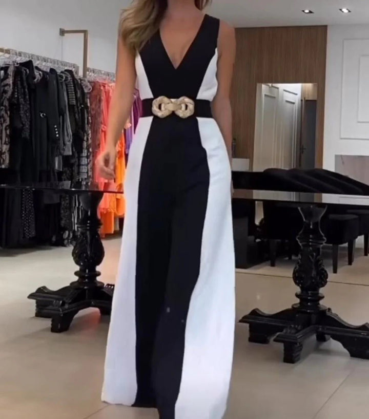 Tuta elegante - Nero/Beige - Level Stores