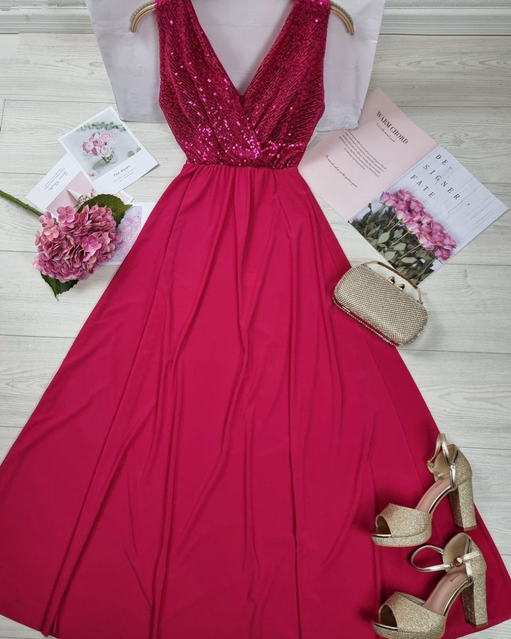 Abito con paillettes, - Nero - Level Stores