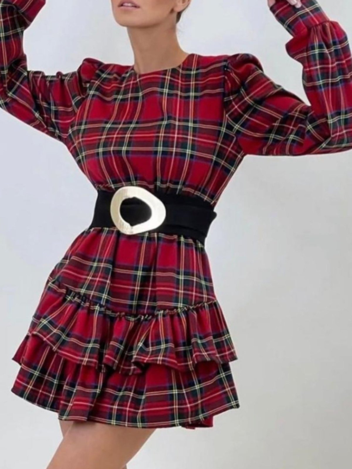 Vestito in tartan on sale rosso