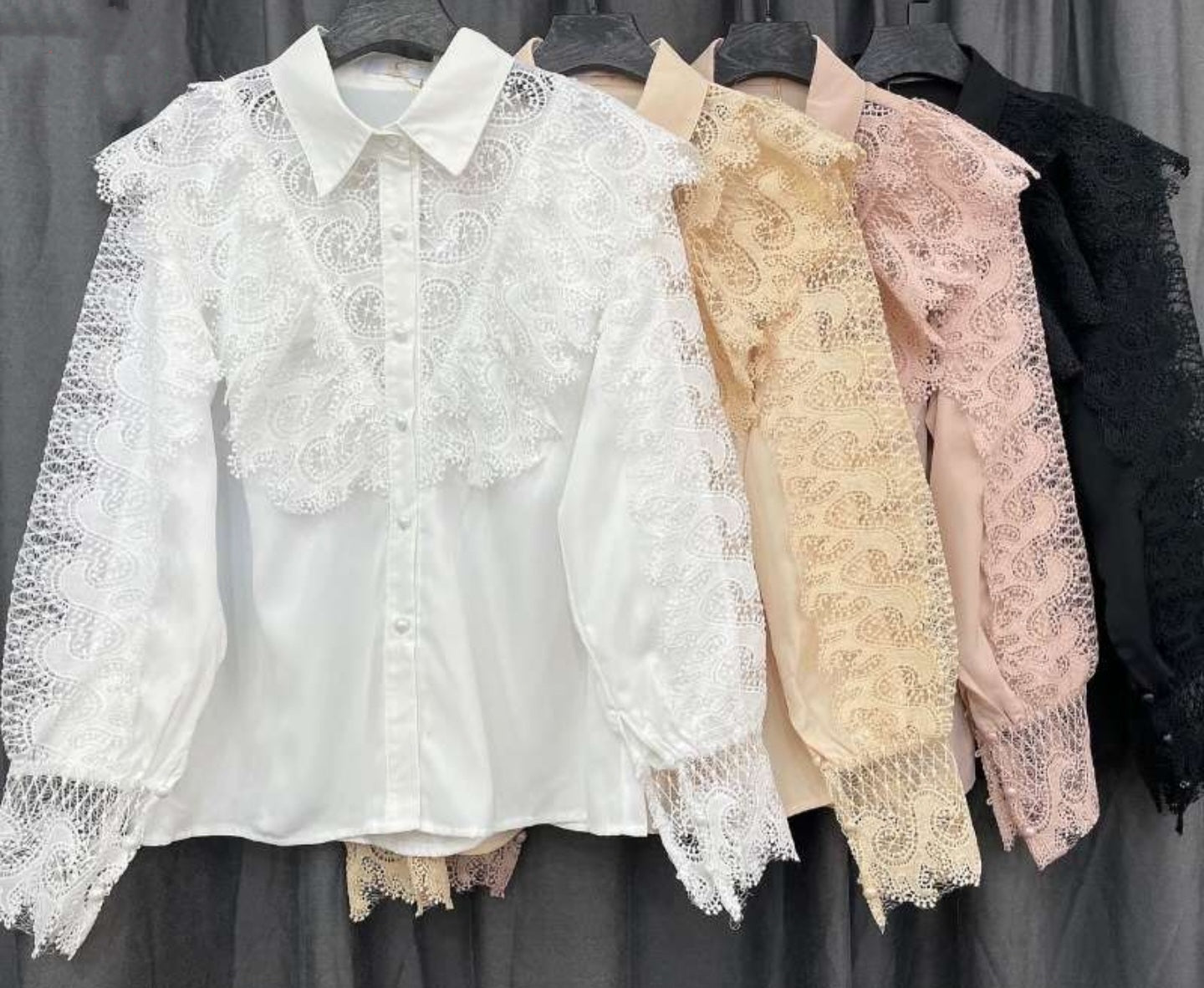 Camicia pizzo top sangallo
