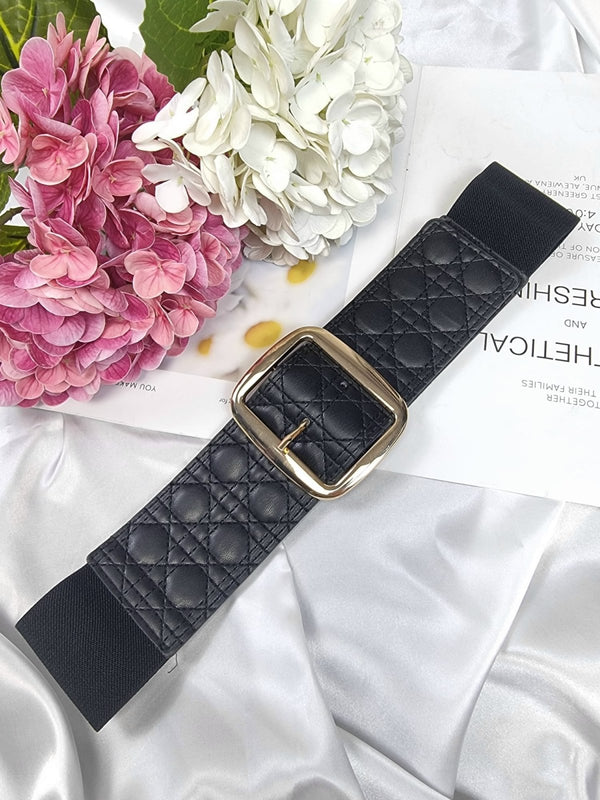 Cintura con fascia elastica Nero - Nero - Level Stores