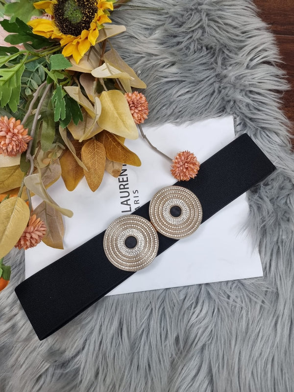 Cintura con fascia elastica Strass - Nero - Level Stores