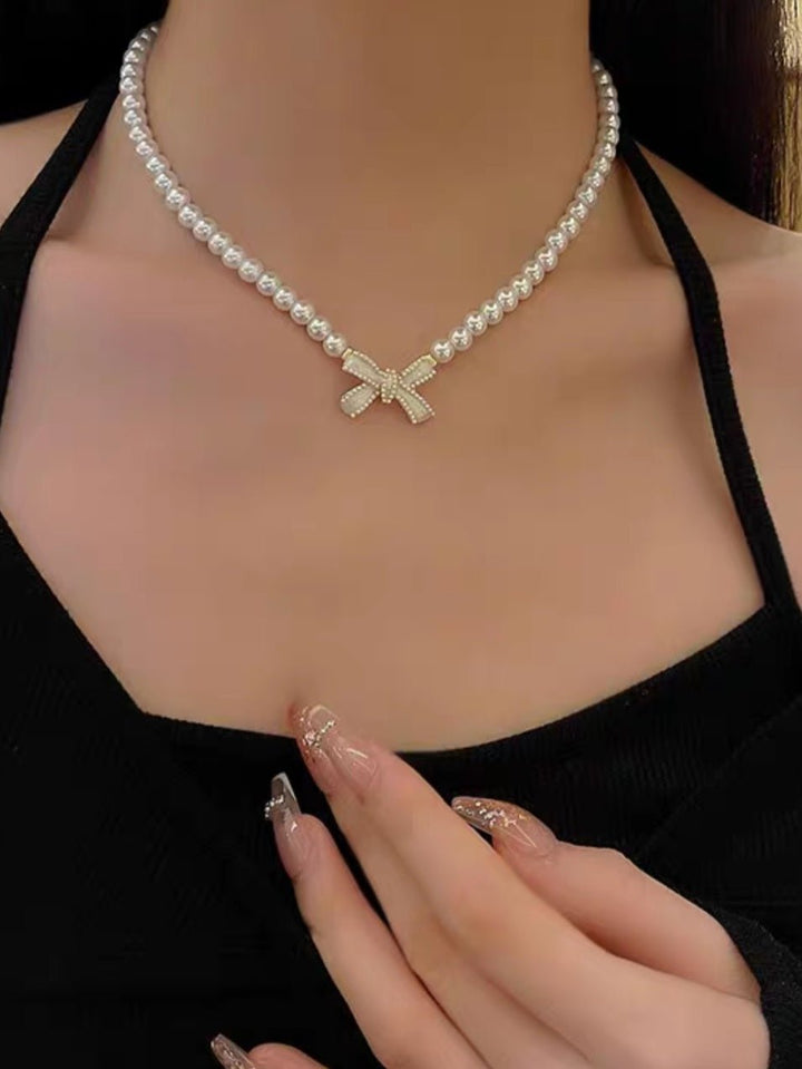 Collana con perla - Bianco - Level Stores