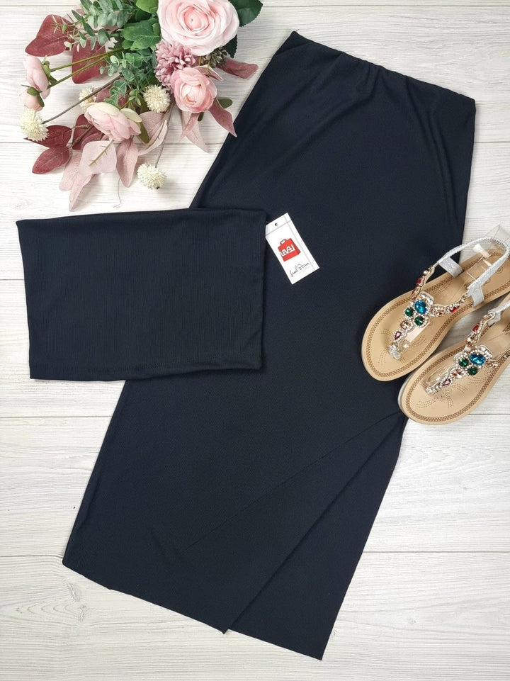 Completo top gonna a costine - Blu elettrico - Level Stores