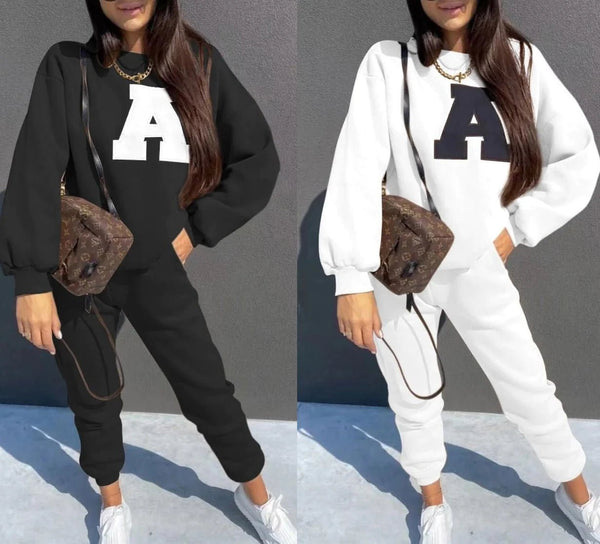 Completo tuta con felpa e pantalone con fascia elastica in vita e tasche - Bianco - Level Stores