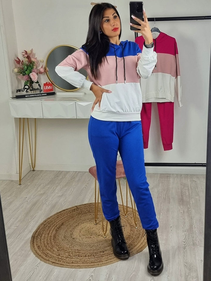 Completo tuta felpa - pantalone cappuccio - Nero - Level Stores