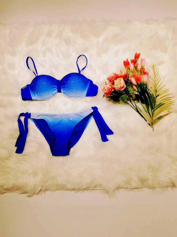 Costume da bagno di colore sfumato, - Blu - Level Stores