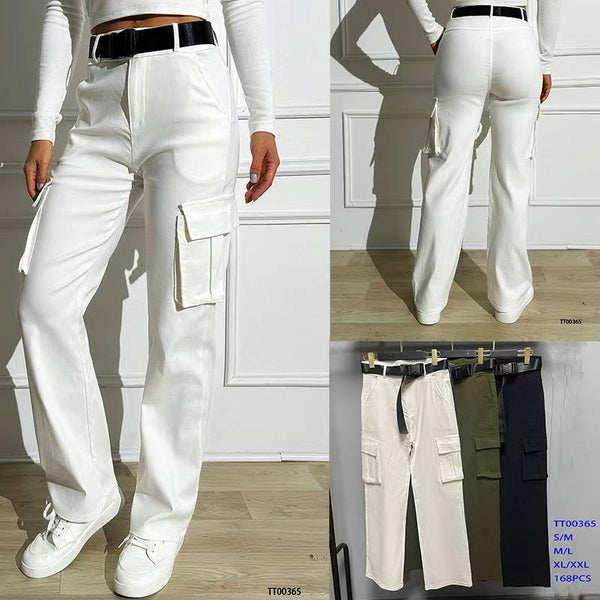 Pantalone cargo Tasche Casual - Nero - Level Stores
