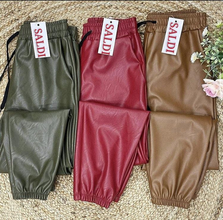 Pantalone in ecopelle - Oro - Level Stores