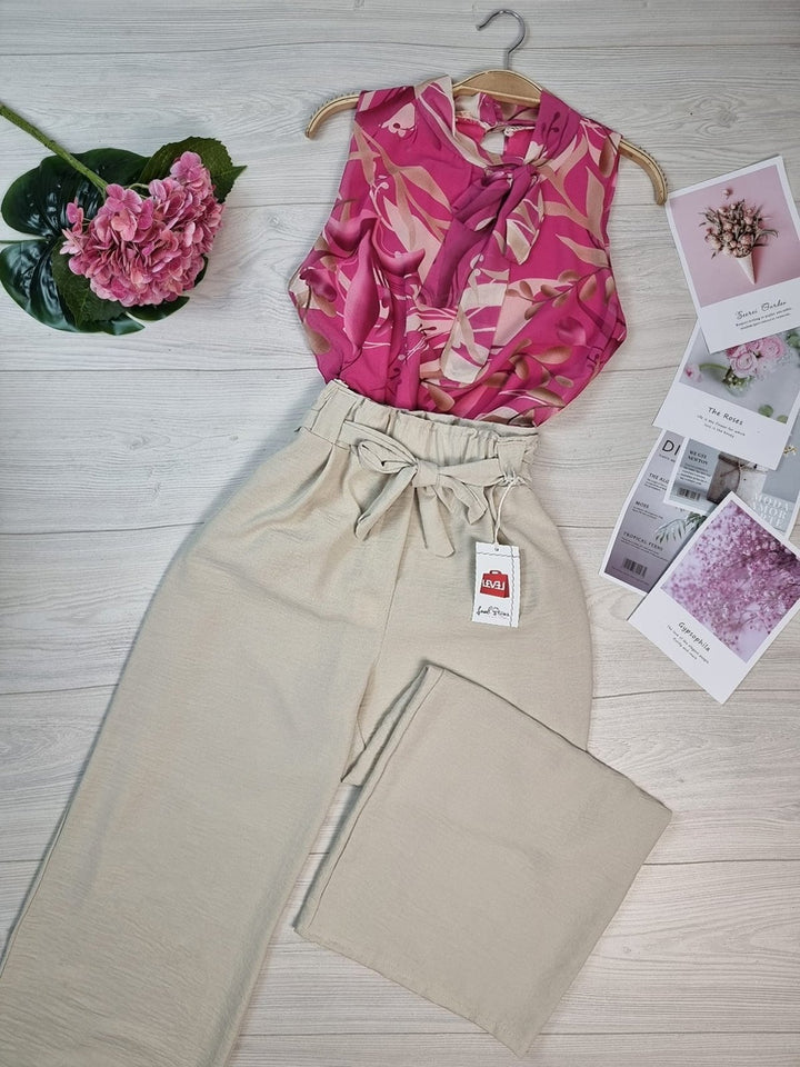 Pantalone modello palazzo e tasche laterali - Verde - Level Stores
