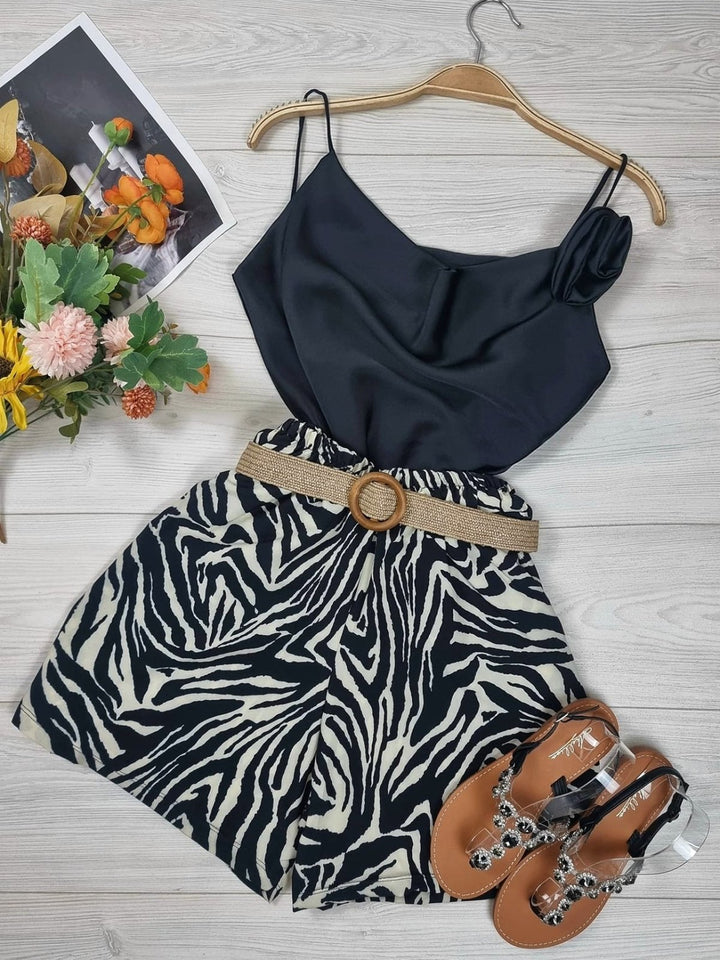 Short con fantasia animale inclusa la cintura - Zebra - Level Stores