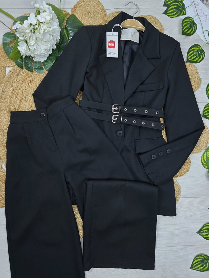 Tailleur giacca - pantalone Cintura inclusa Con fodera - Blu elettrico - Level Stores