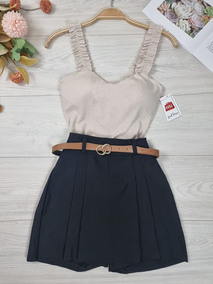 Top a costine con coppe preformate - Beige - Level Stores