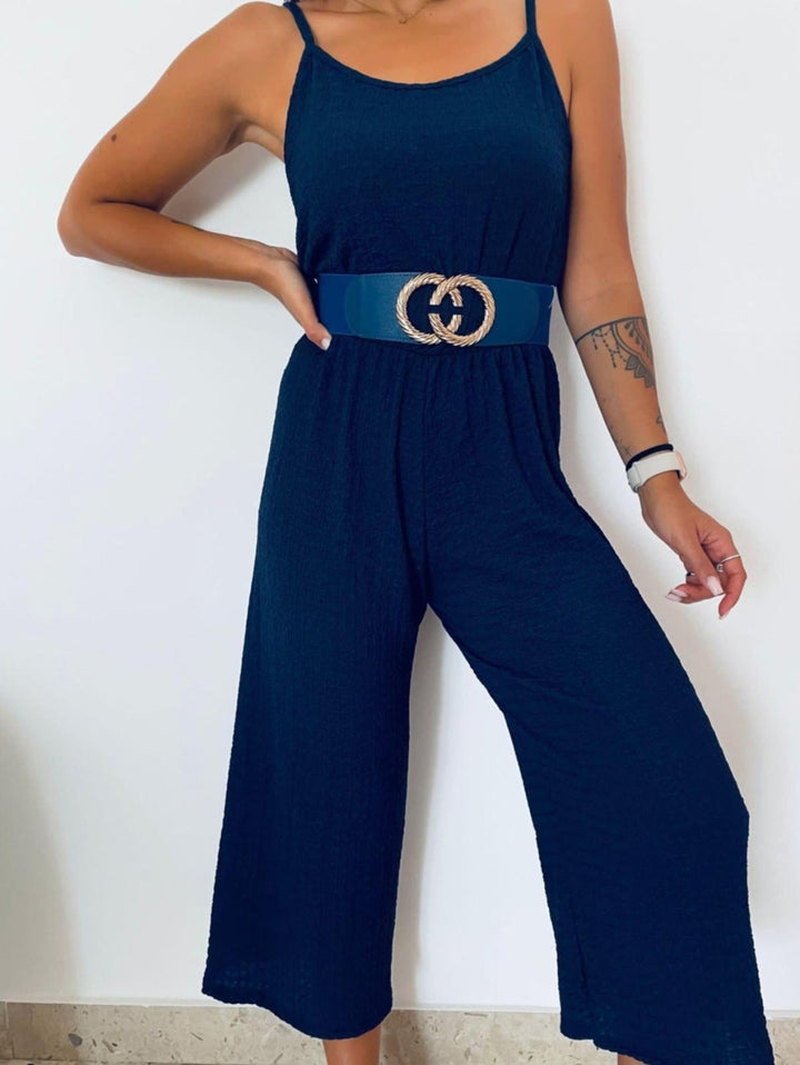 Tuta con elastico in vita - Nero - Level Stores